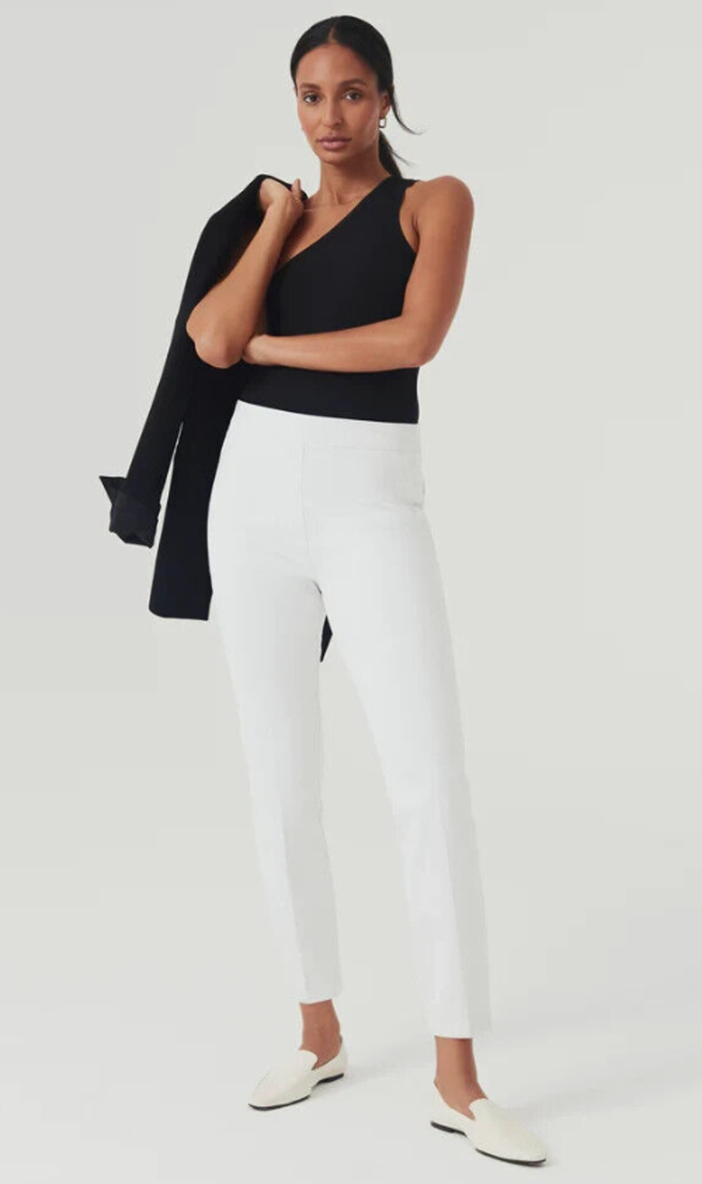 Spanx Slim Straight Classic White Pants INSEAM 26” - Size 1X - 20372R NWT